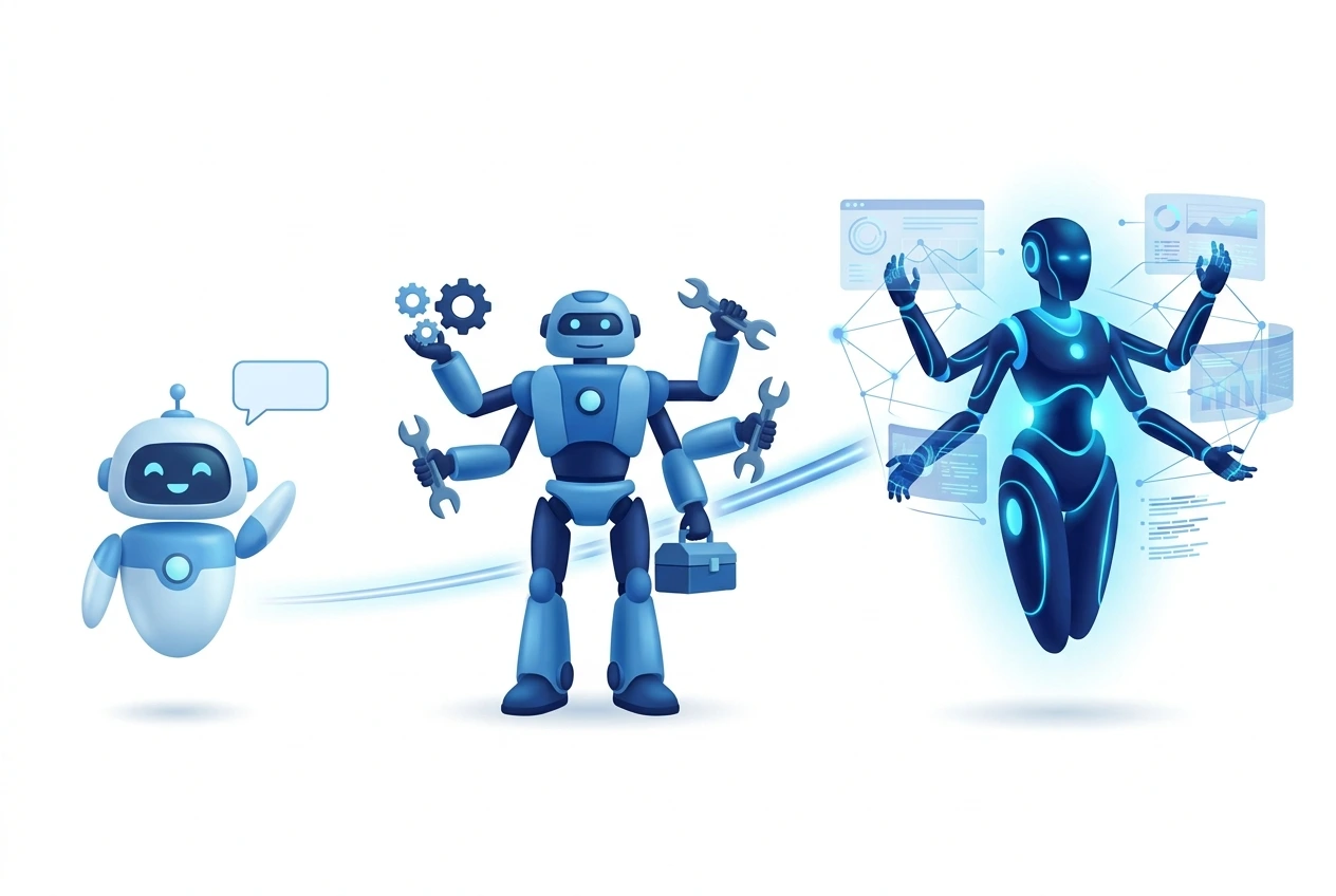 Types of AI Agents (Assistive → Autonomous)